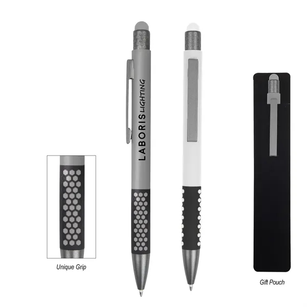 Dot Pen With Stylus Recycled Aluminum for employee onboarding gifts