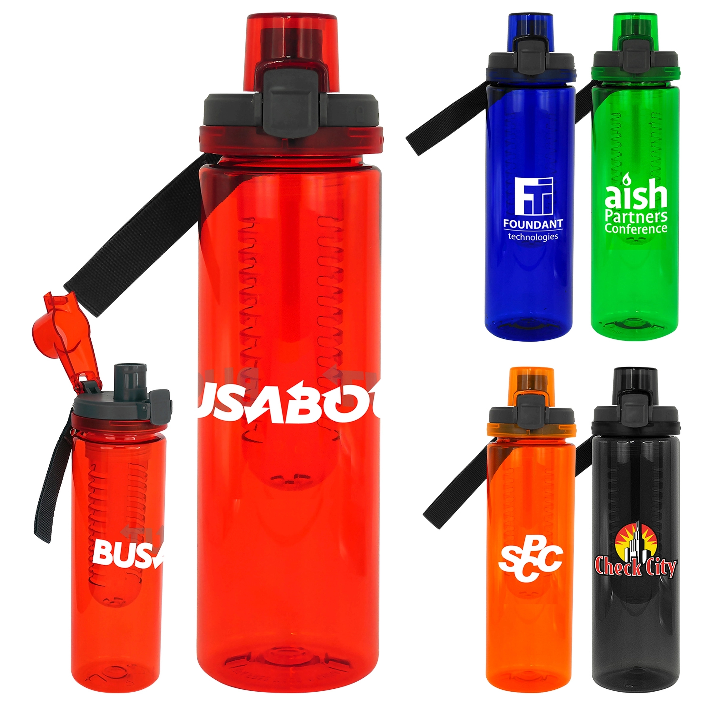 Locking Lid 24 oz. Colorful Bottle With Infuser 1