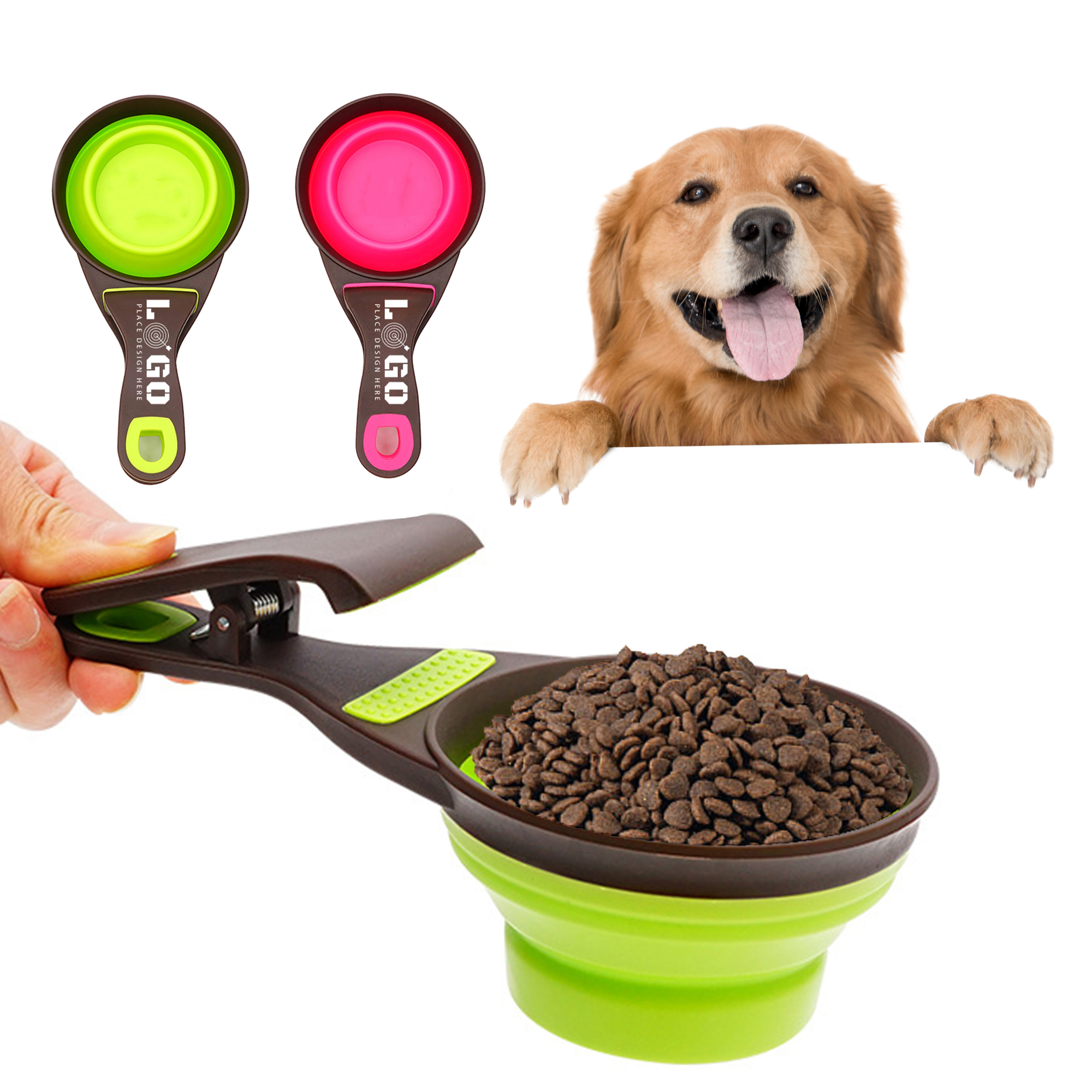 8oz Multifunction Collapsible Pet Scoop Measuring Cup 5