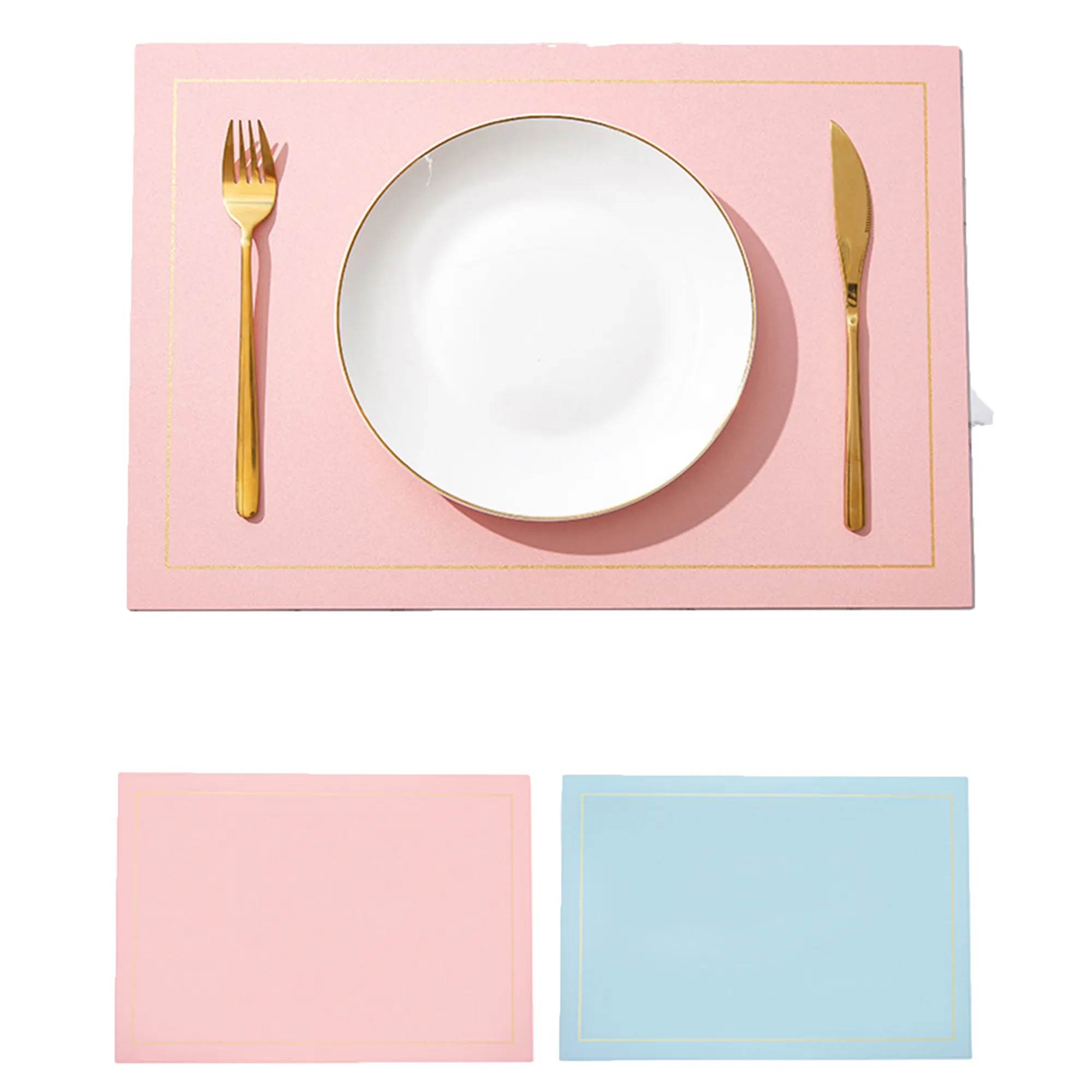 Square Leather Dining Mat 29