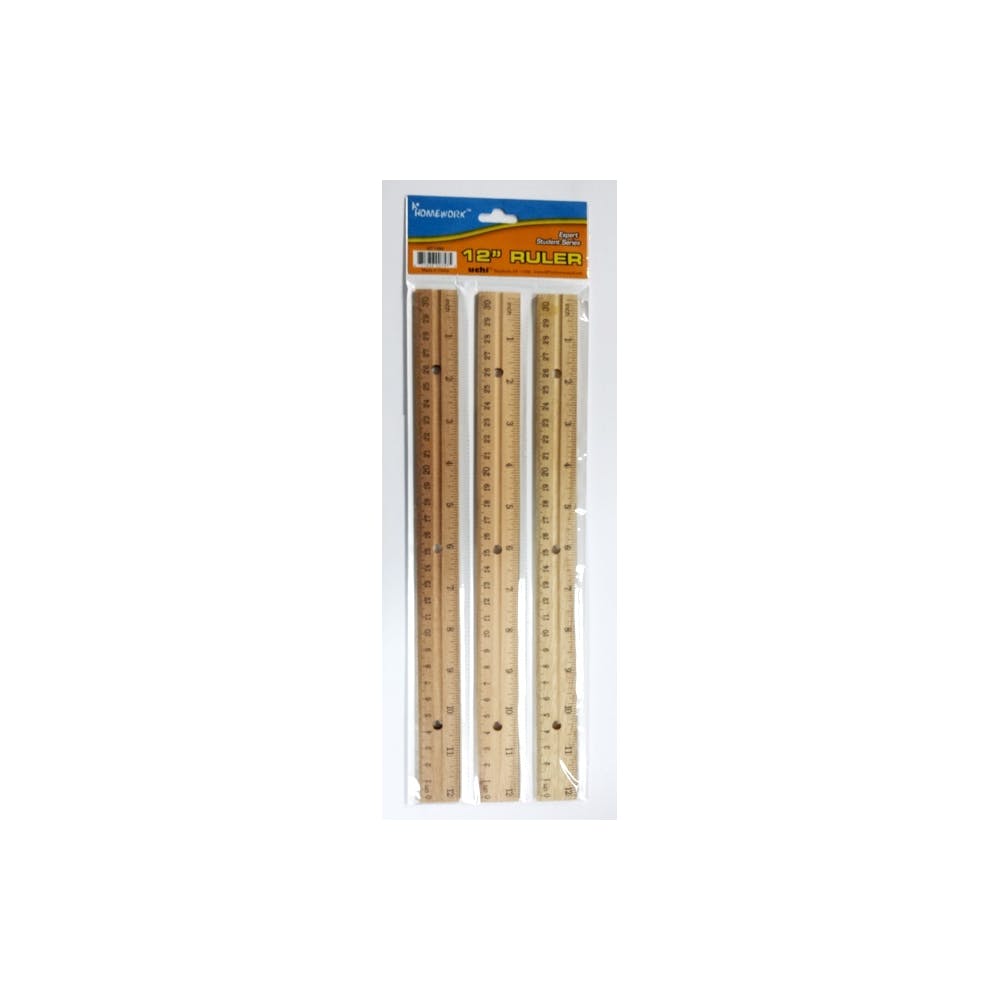 12" Rulers - Wood 3 Pack 3