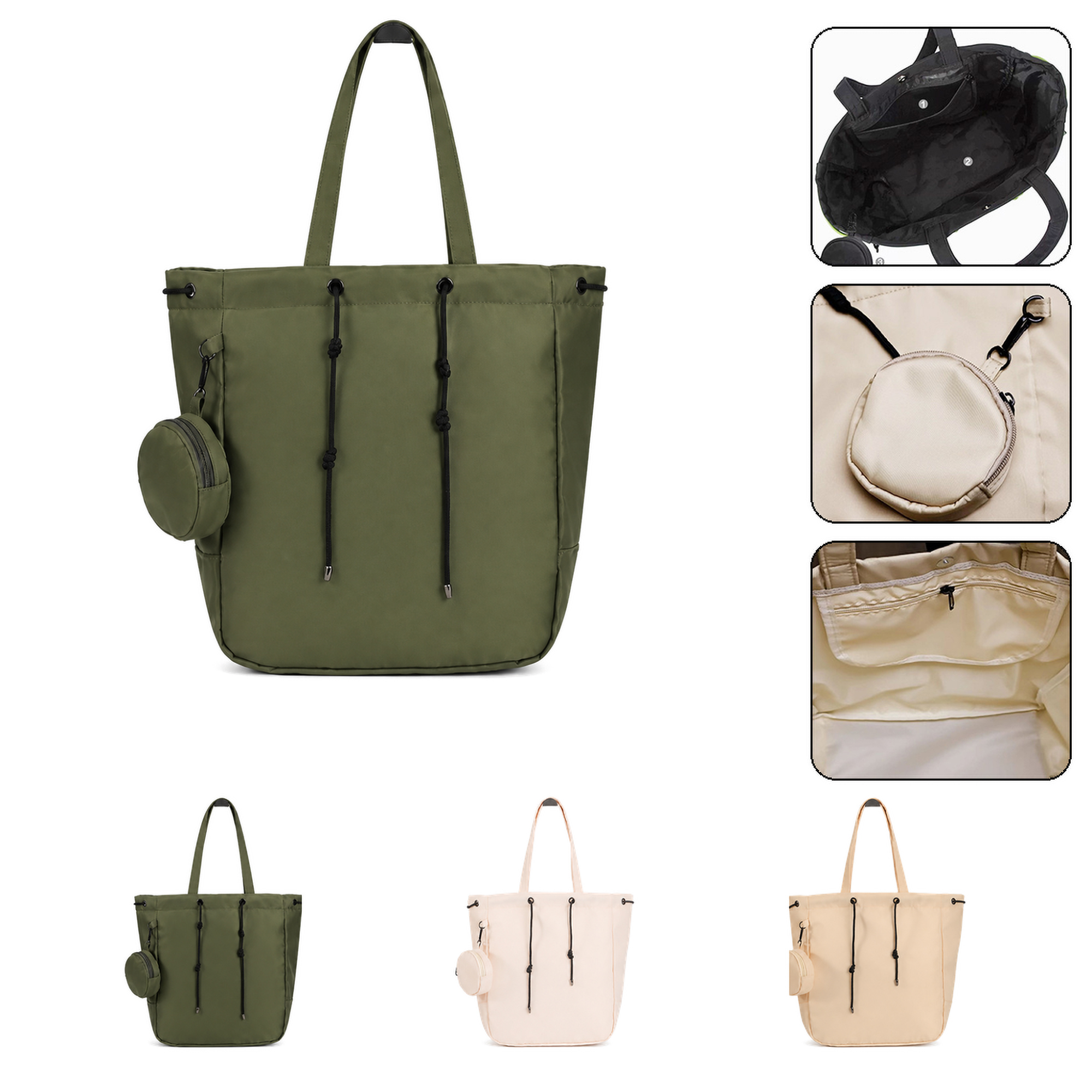 Everyday Shopping Organizer Canvas Tote Bag, custom tote bag with logo imprint 2