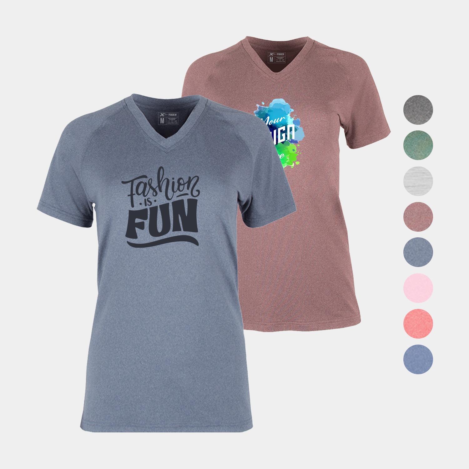 Evo Heather Women's Performance V-Neck Tee