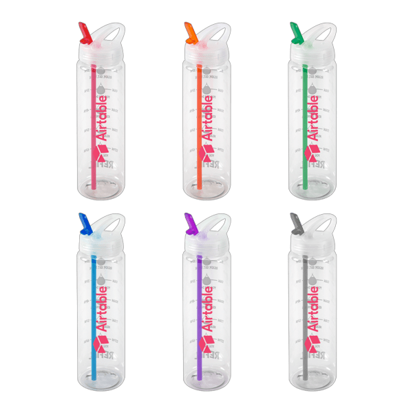 Water Bottle with Flip Up Spout & Hydration Mark  - 32 Oz.