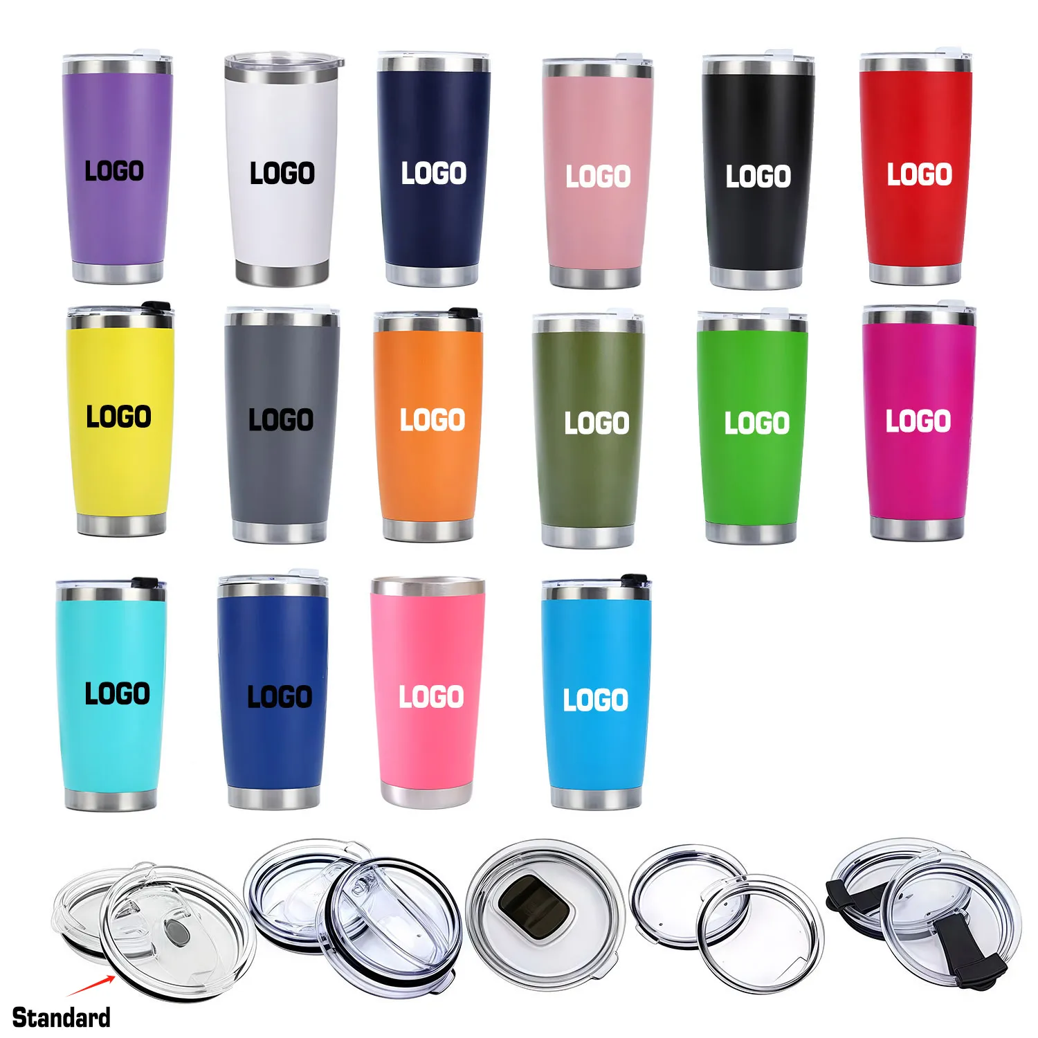 20 oz Vacuum Insulated Stainless Steel Tumbler with Logo