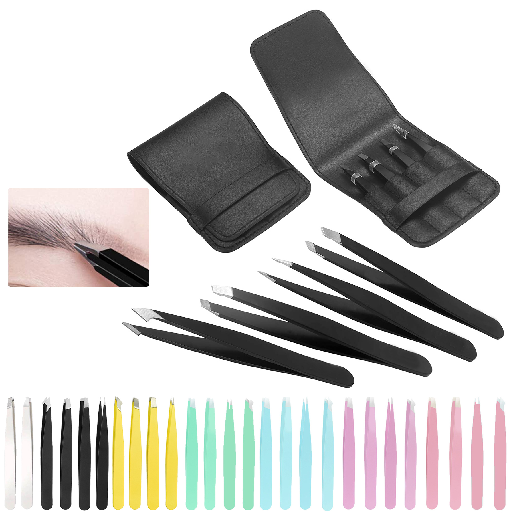 Professional Stainless Steel Tweezers Set 5