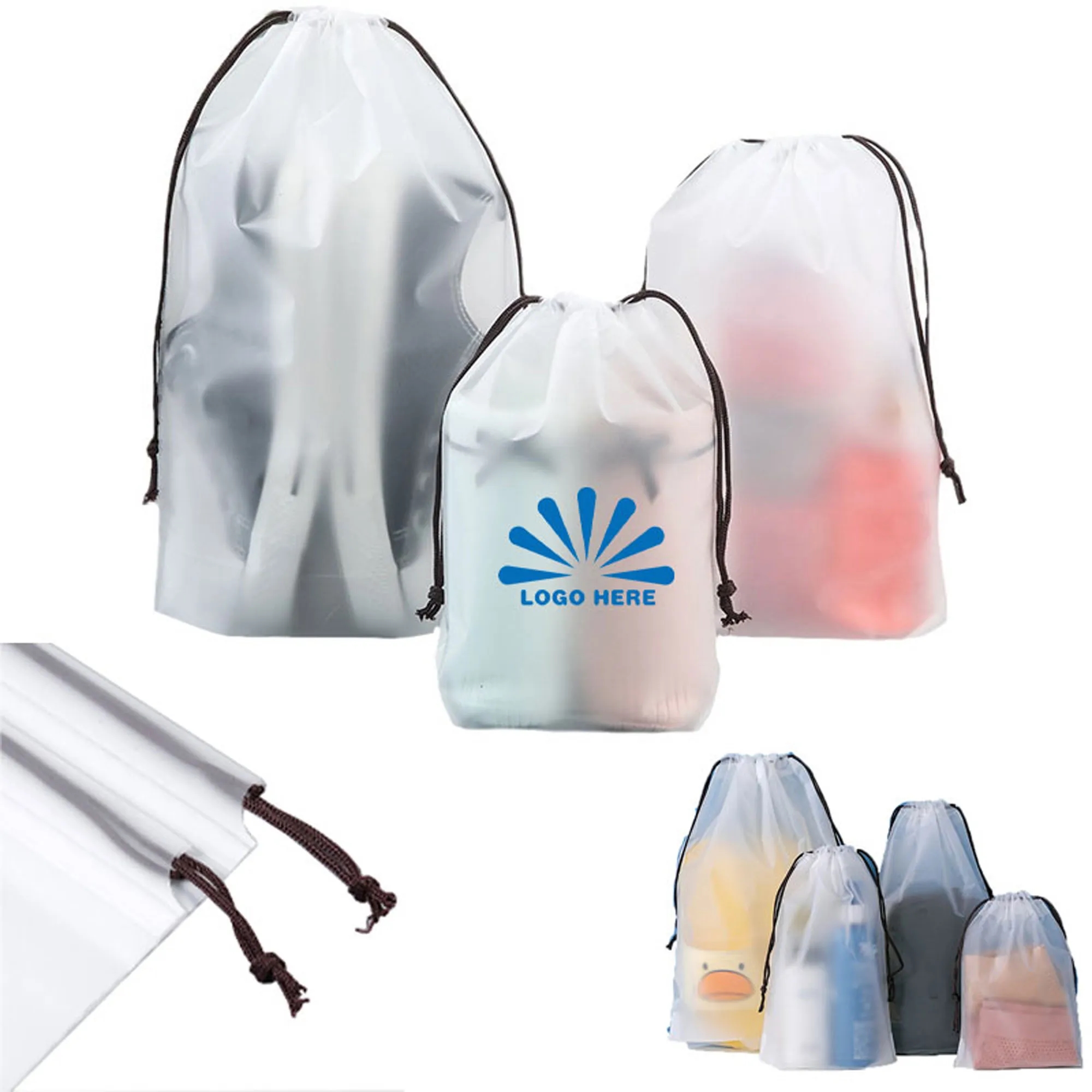 PE Translucent Drawstring Storage Bag 3