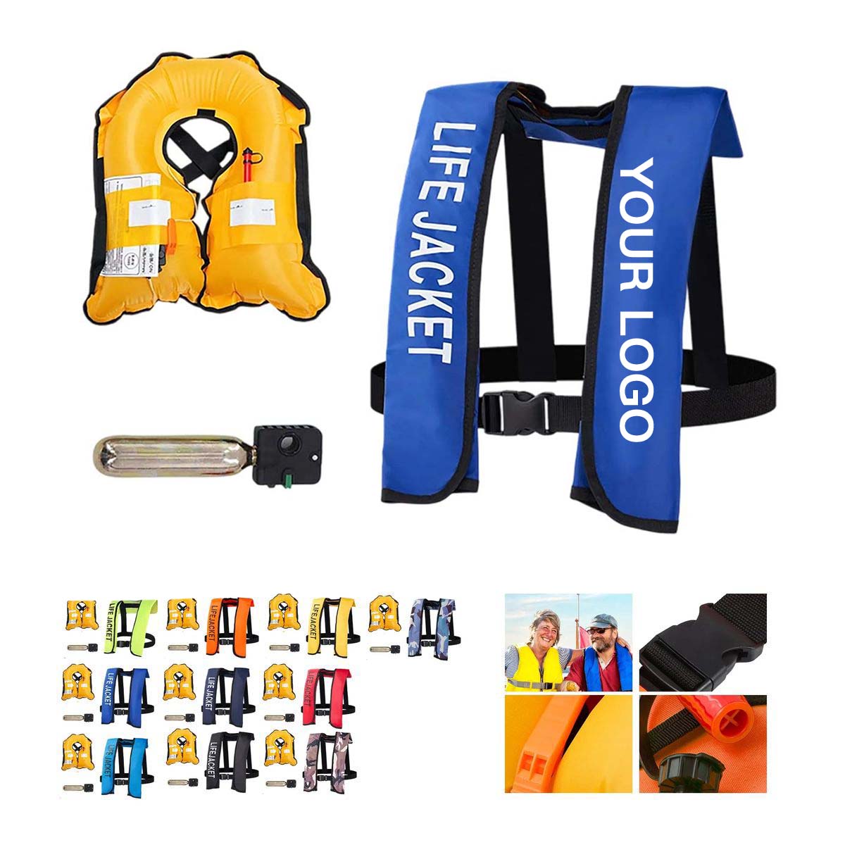 Reusable Inflatable Life Jacket for Water Protection