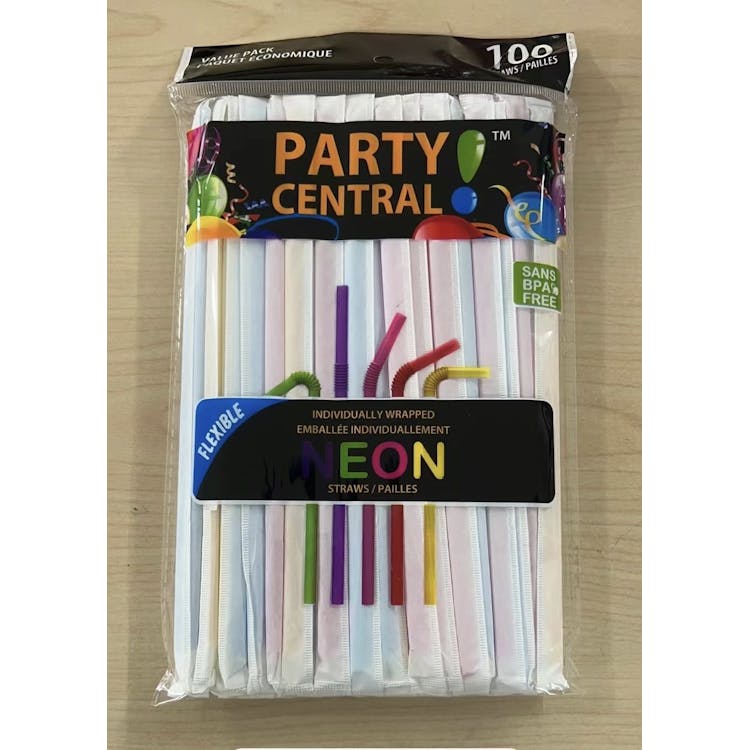 Individually Wrapped Straws Pack of 100 3