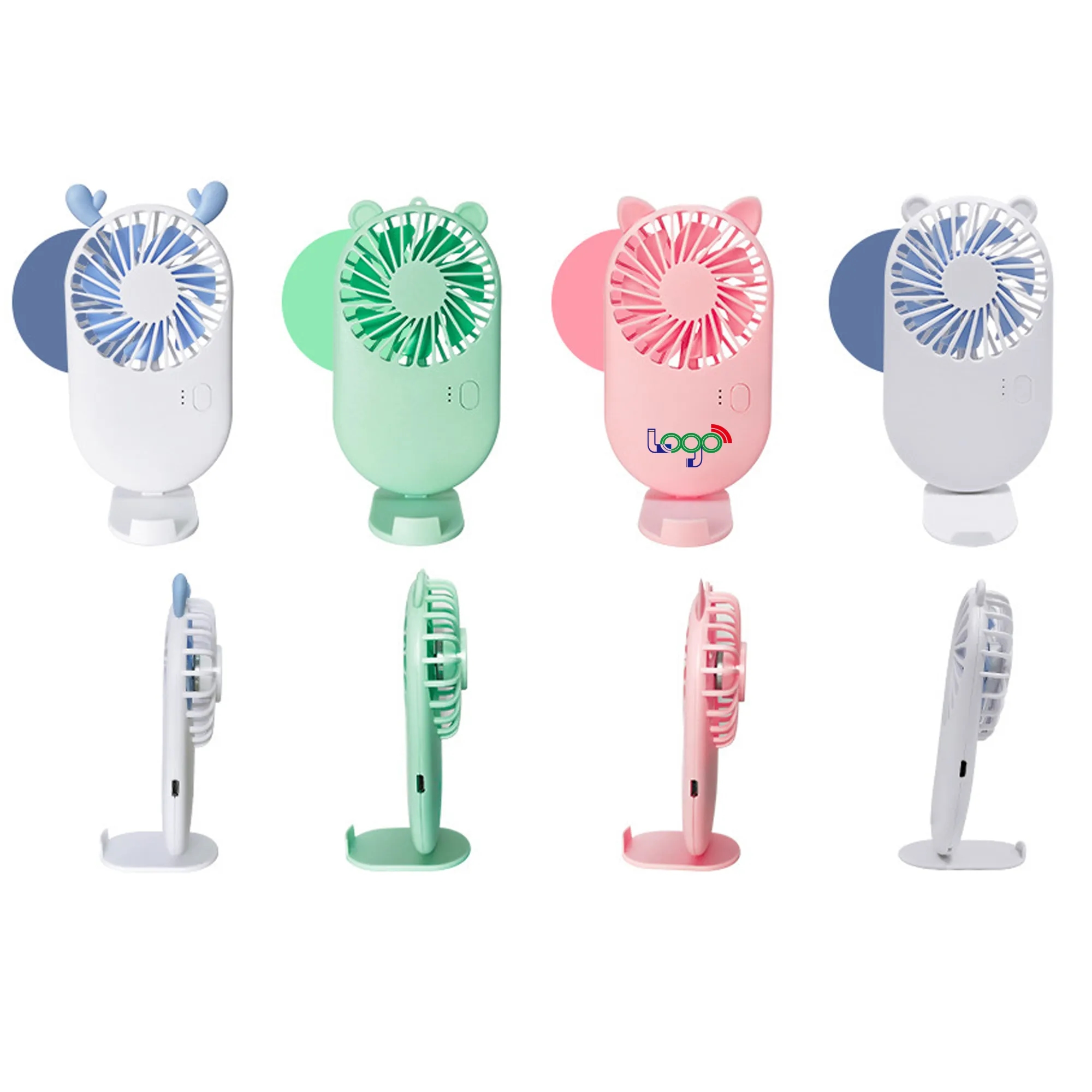 MOQ20PCS Mini Pocket Fan With Phone Holder 11