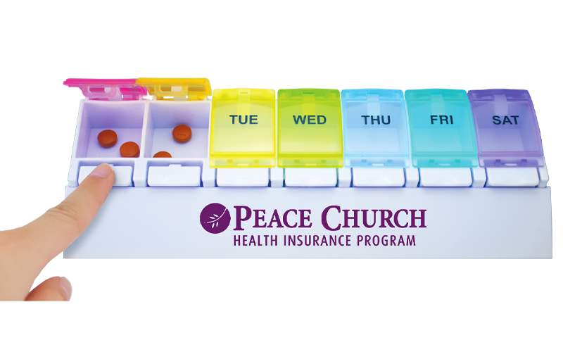 Weekly Push Button Pill Tray