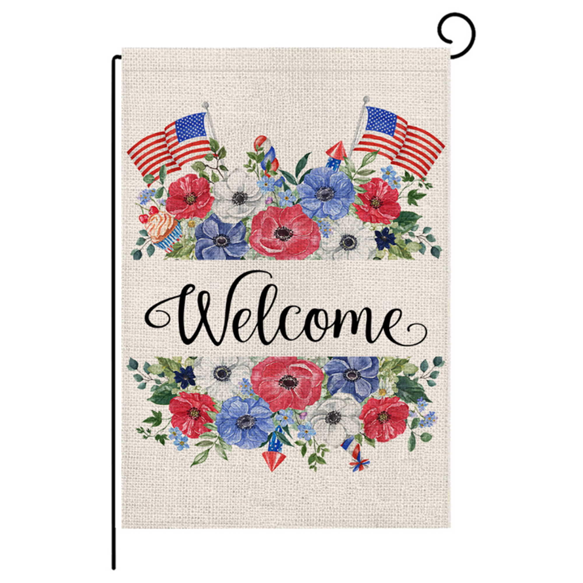 Printed Linen Polyester Decorative Flag 18
