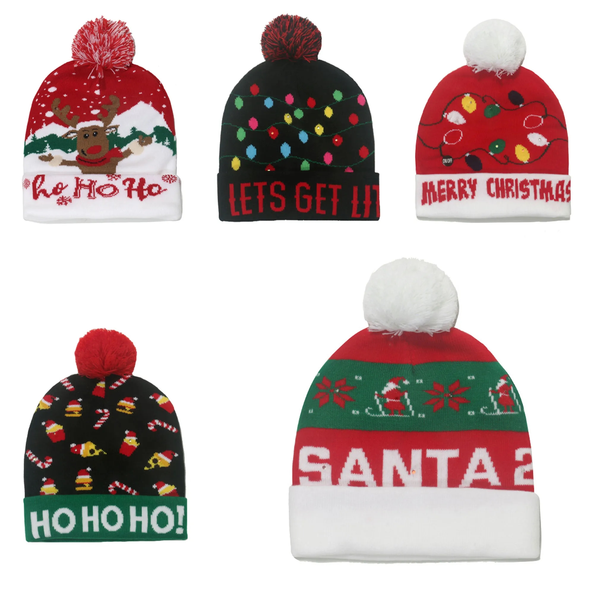 Winter Pom Knit Beanie Hat MOQ 100PCS