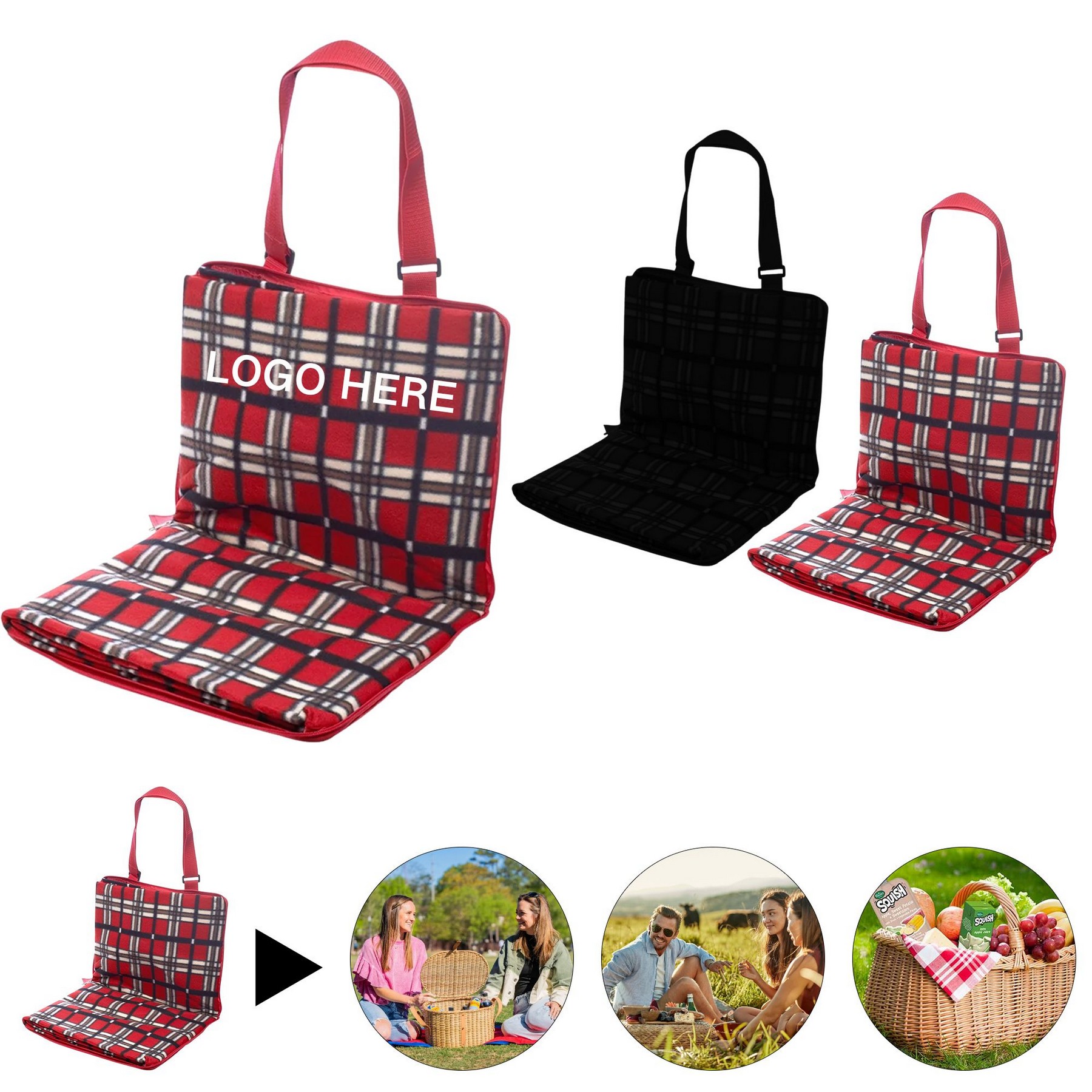 Fleece Picnic Tote Blanket