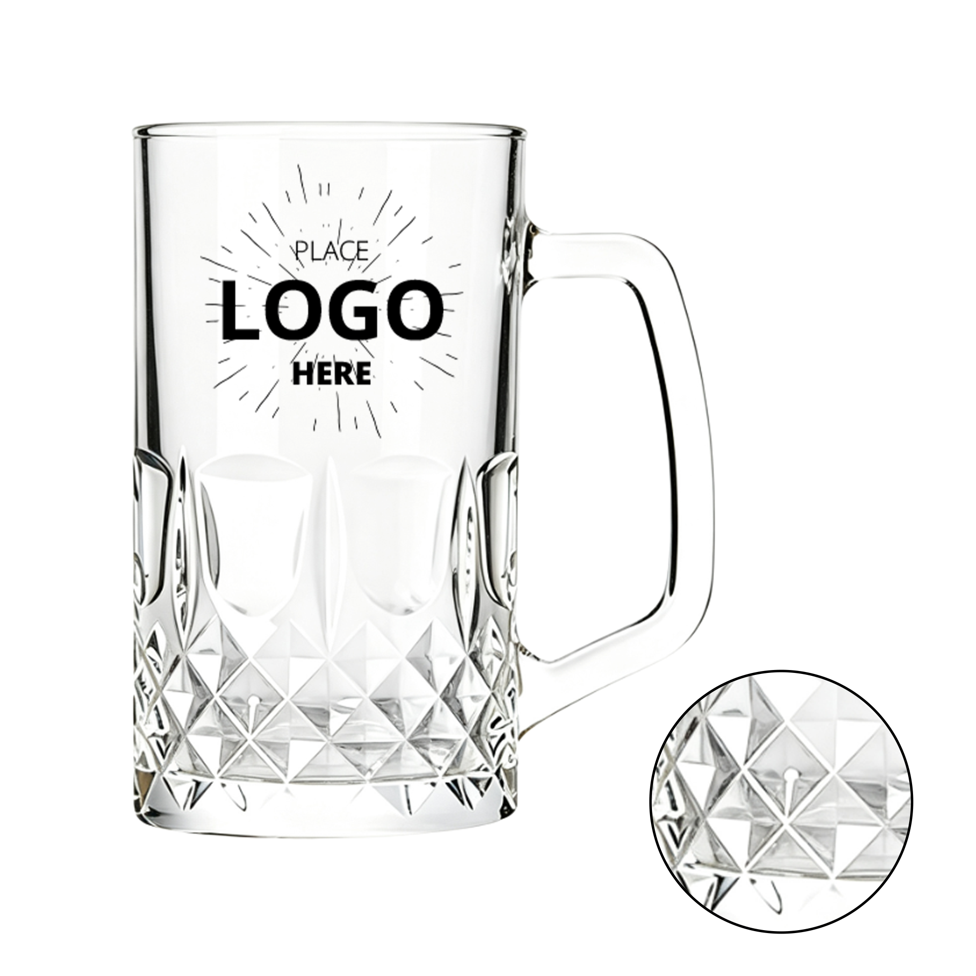 16 Oz Glass Beer Mug 1