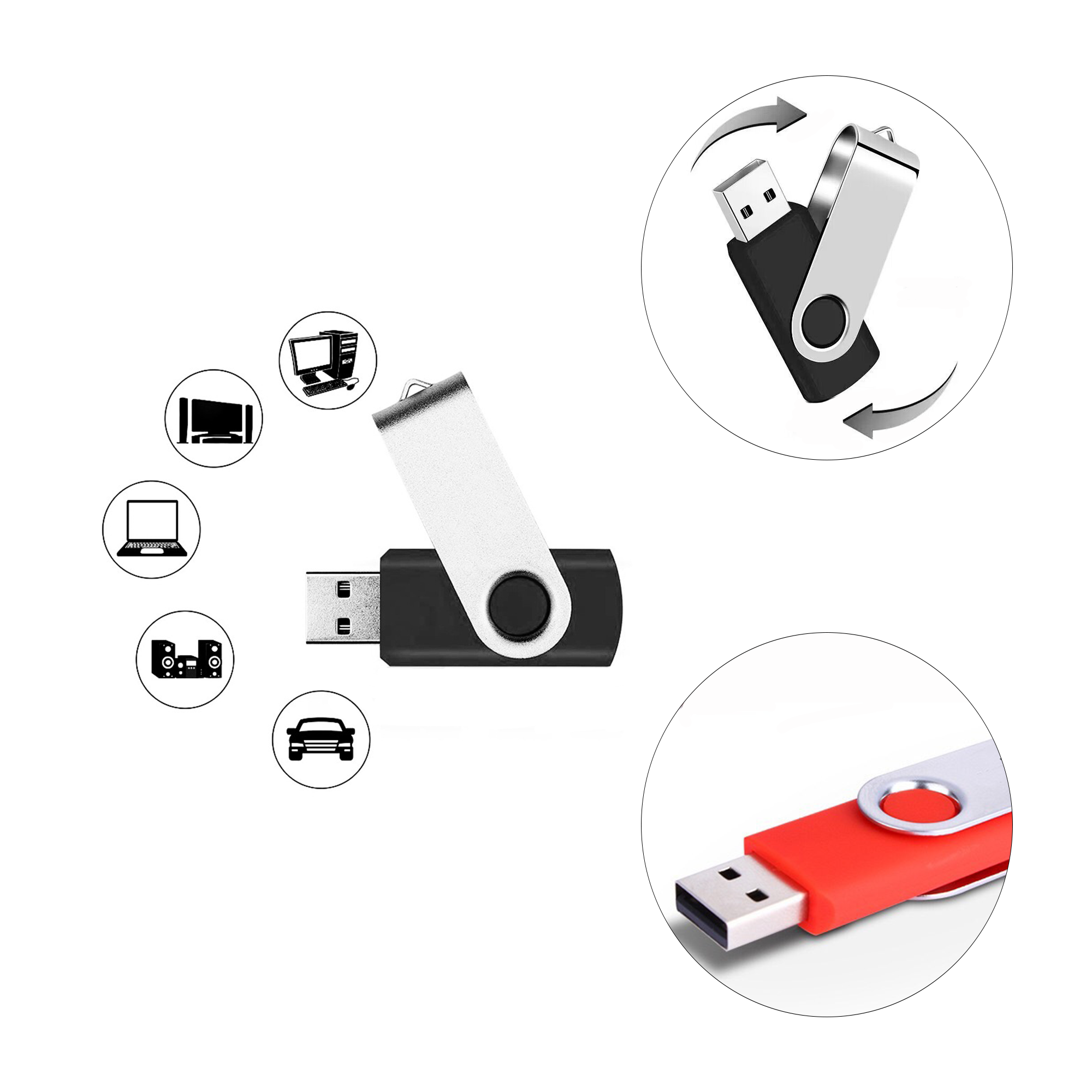 64GB Aluminum USB Storage 8