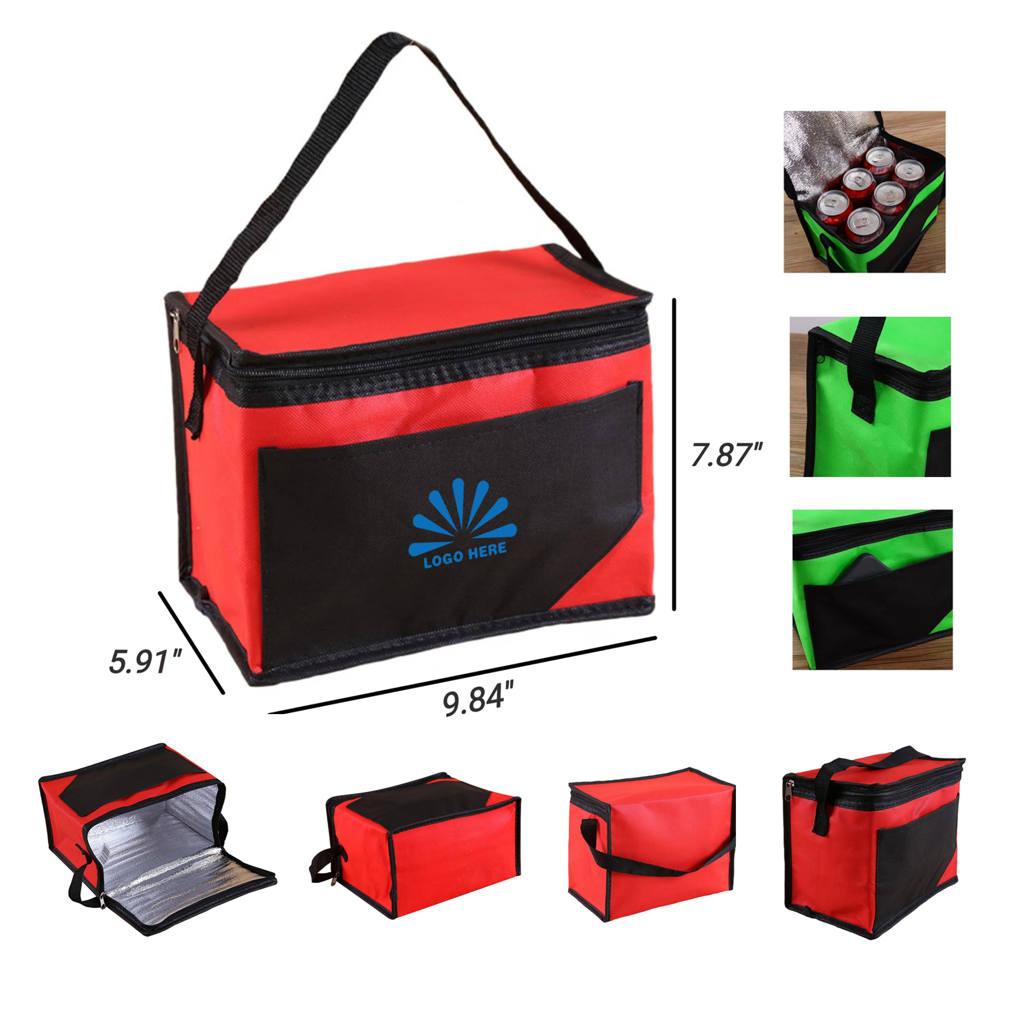 Reusable Insulated Lunch Cooler Bags Box