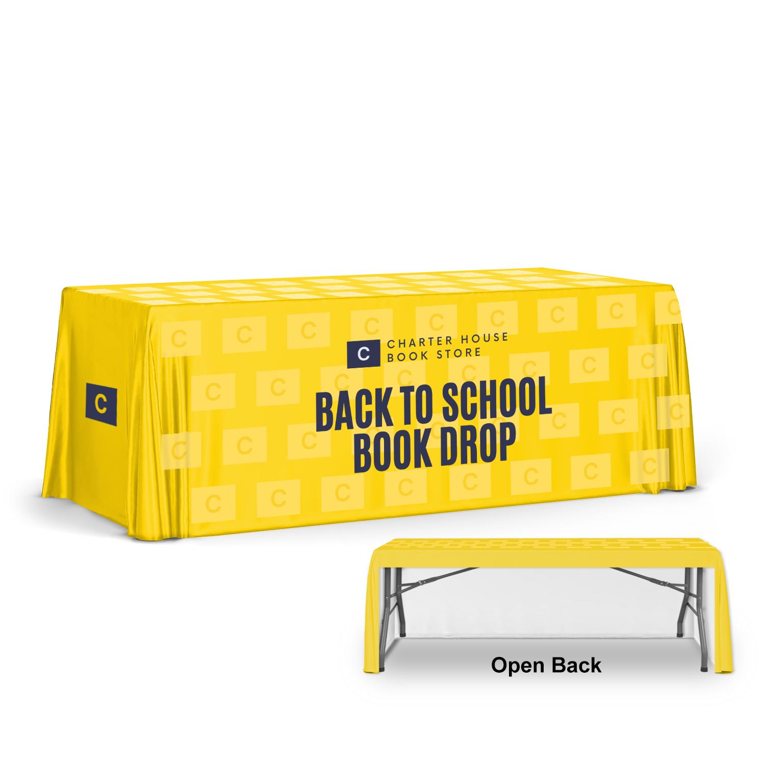 Wrinkle-Free 8' Table Throw, Open Back 3