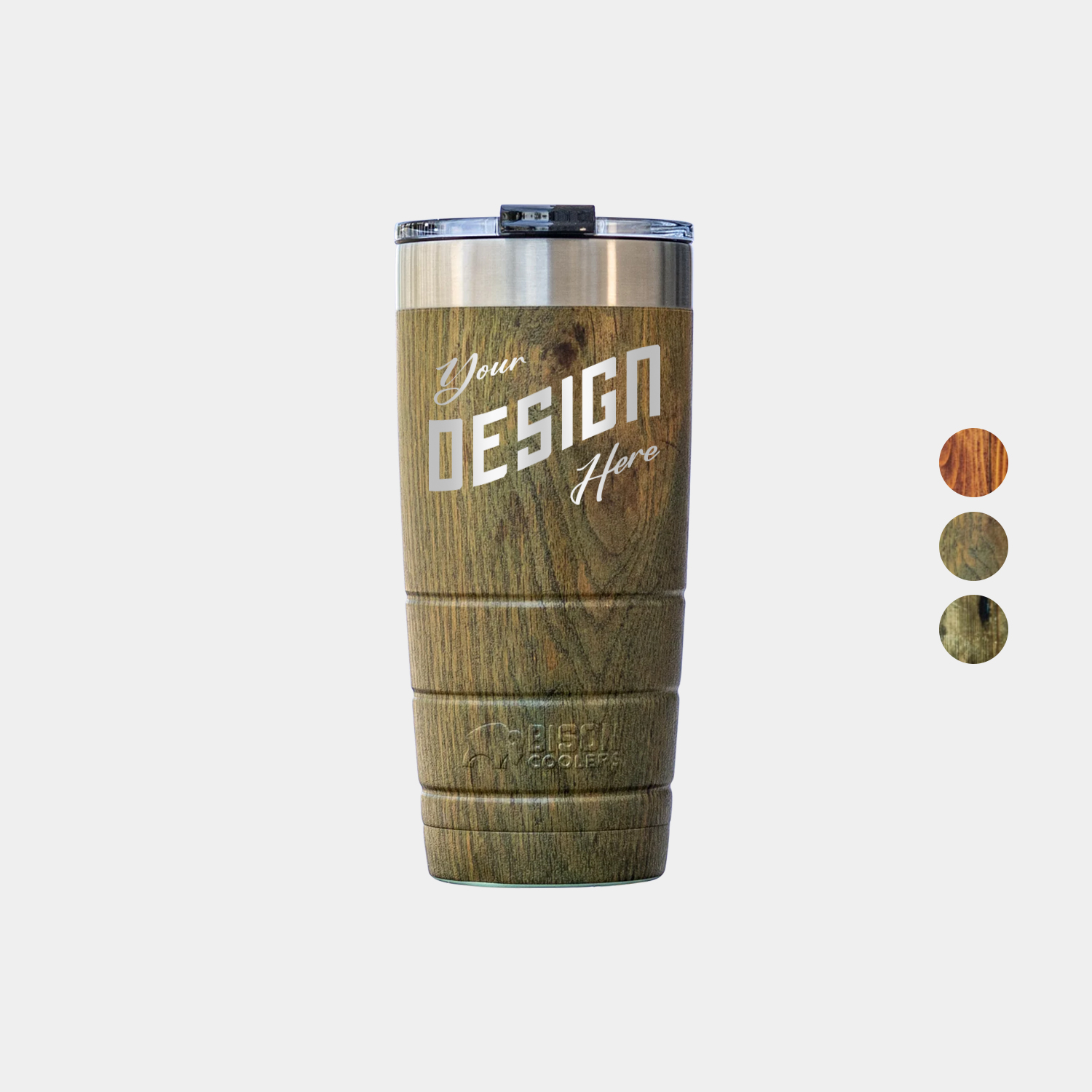 22 oz. Bison® Stainless Steel Insulated Wood Grain Tumbler