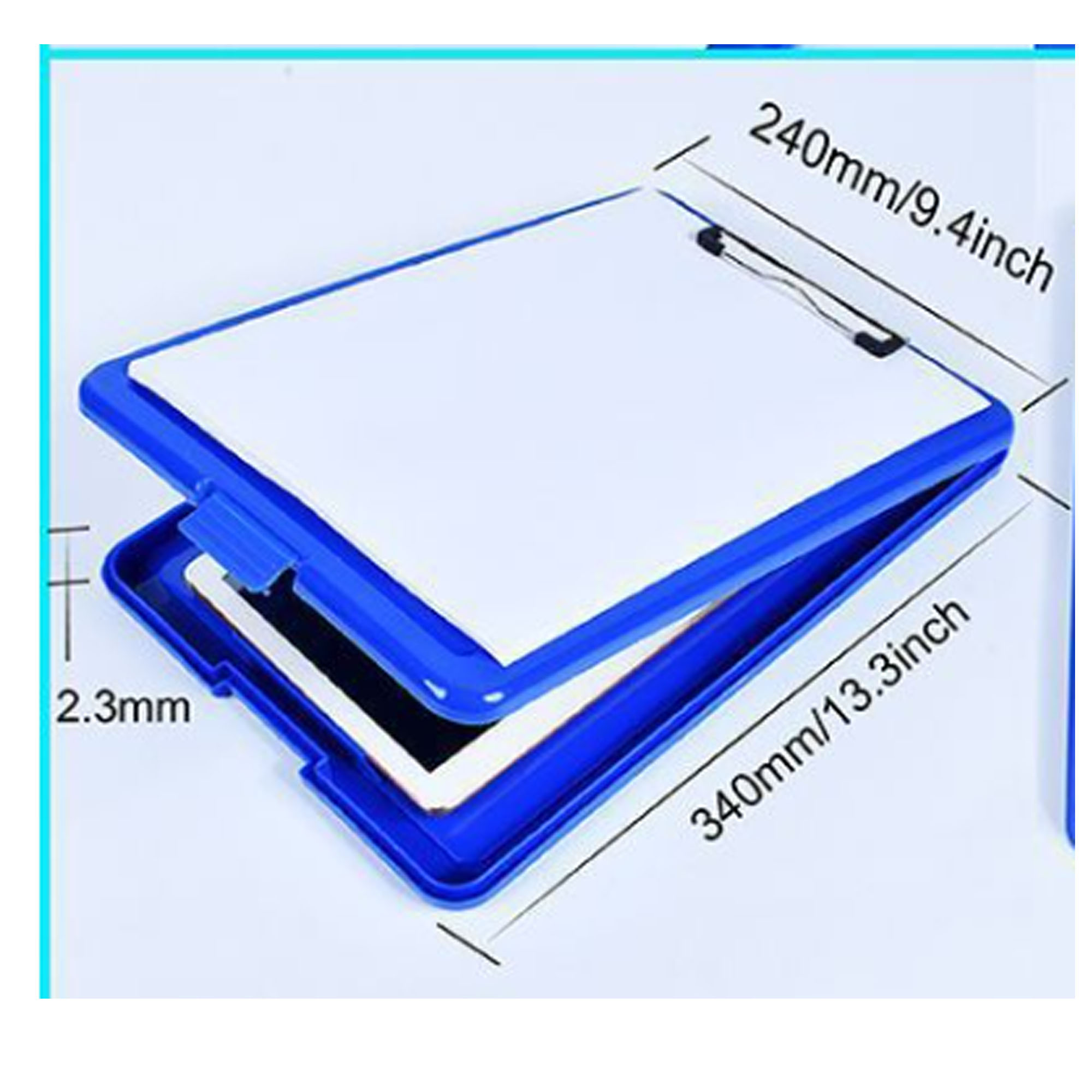 Solid Color Plastic Clipboard with Hook and File Holder Clamp 10