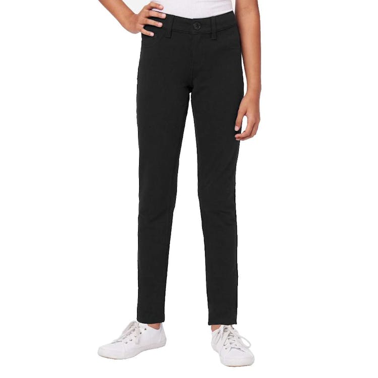 Girl's Super Stretch Skinny Uniform Pants - Black Assorted Sizes 3