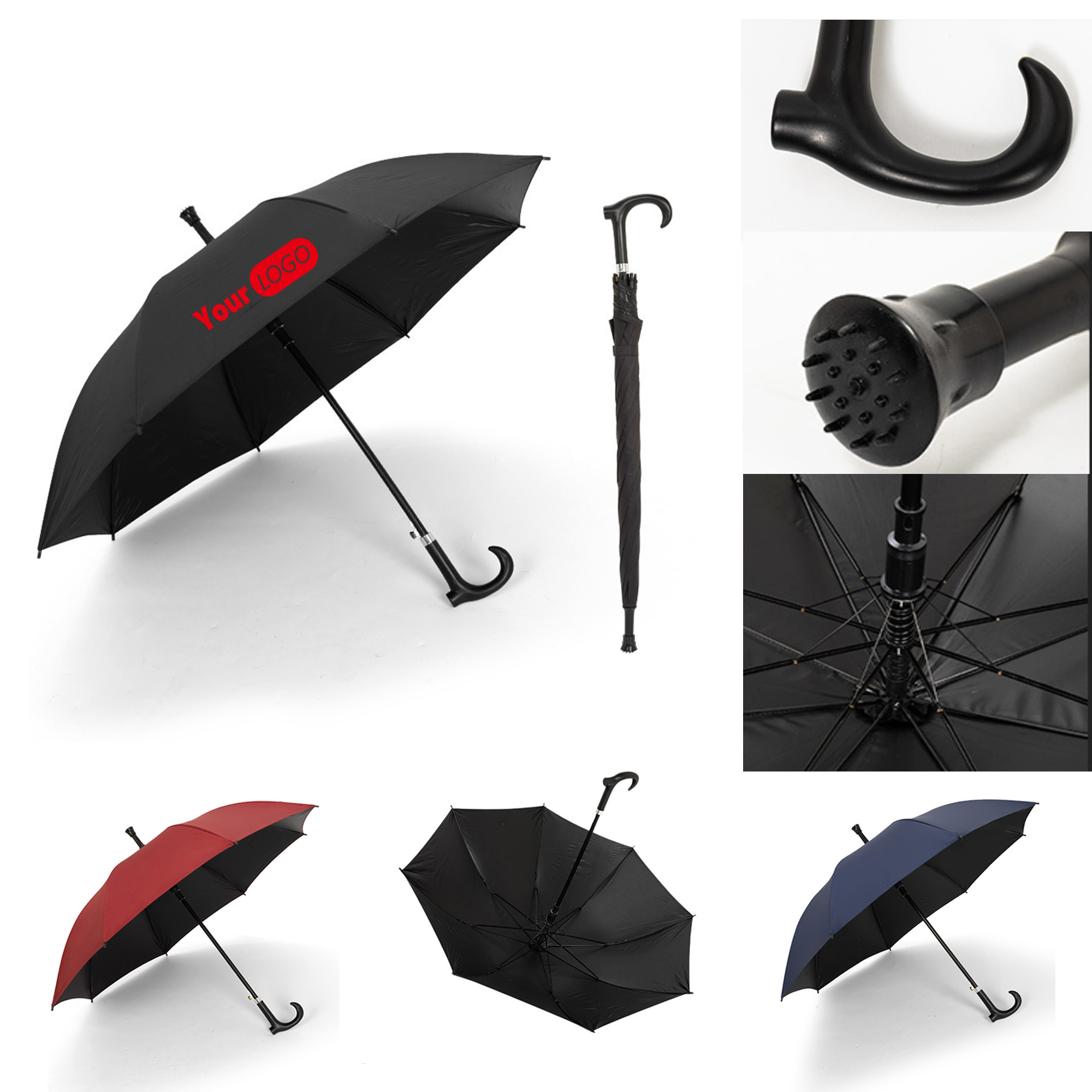 Hiking Umbrella With Anti-Slip Base And Custom Logo Option