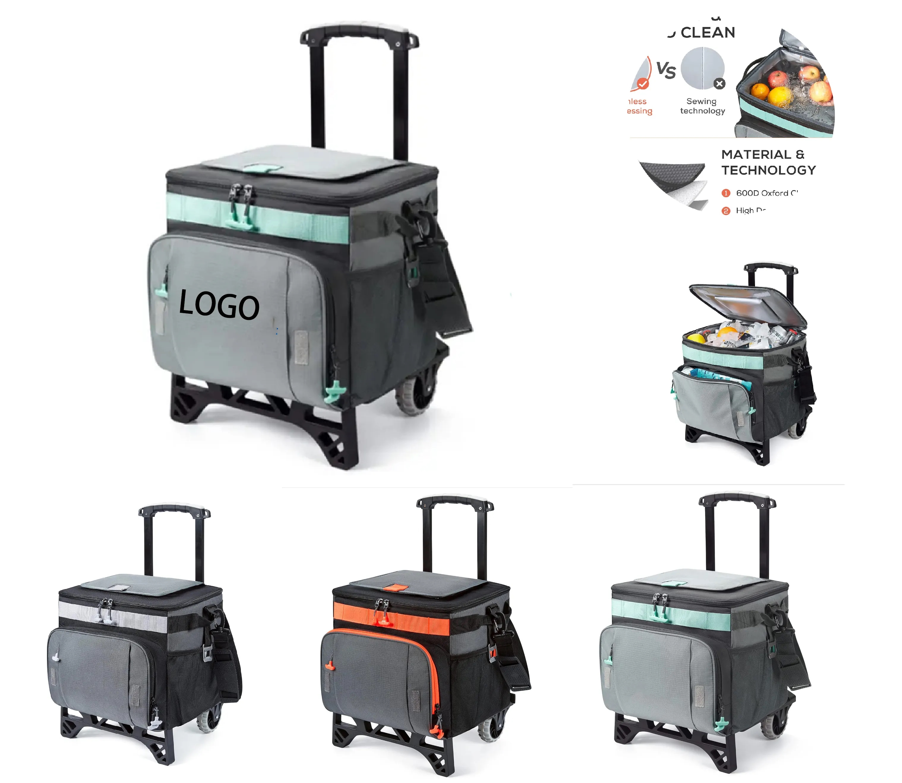Wheeled Insulated Rolling Cooler Bag