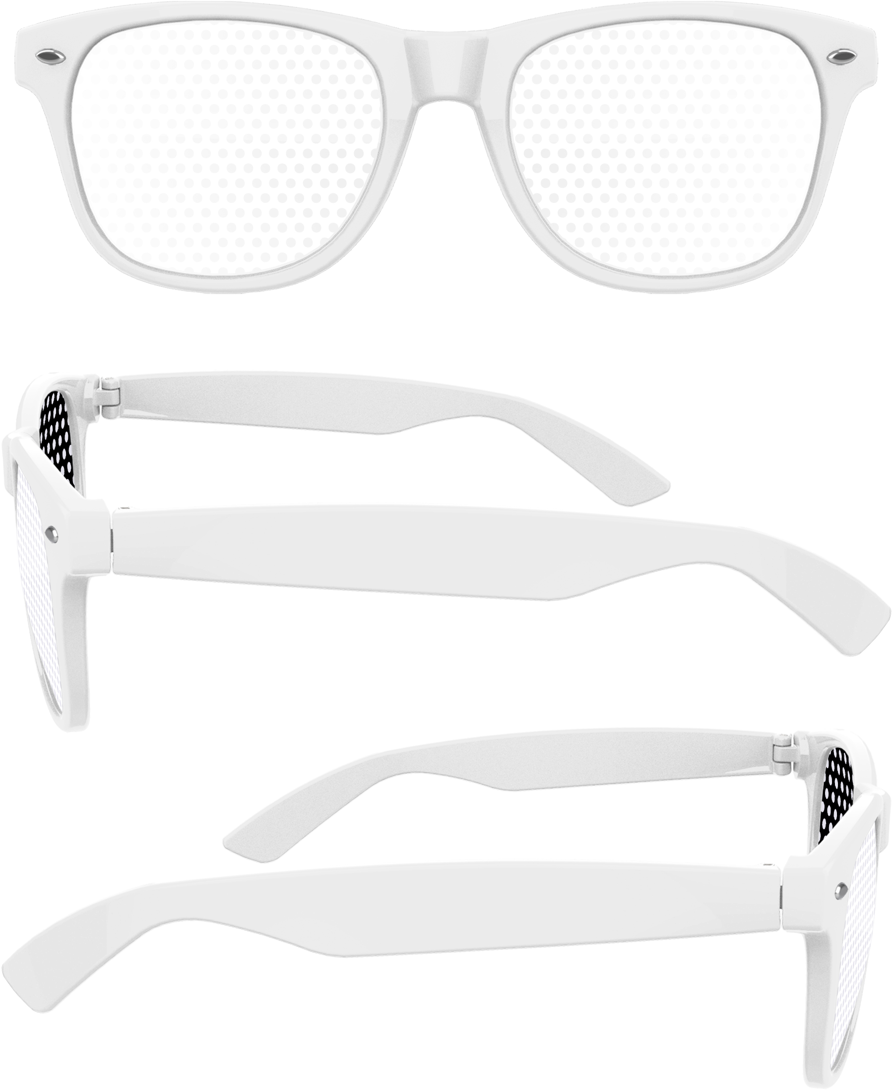 Retro Pinhole Sunglasses w/ 1-Color Temple Imprint 47