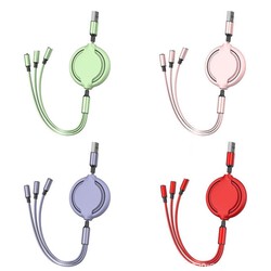 3 in 1 Retractable Charging Cable Fast Charger