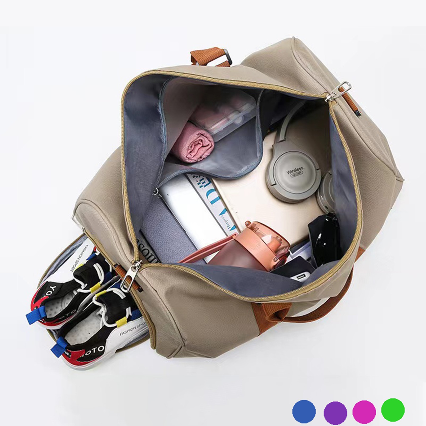 Synthetic Leather Duffel Bag