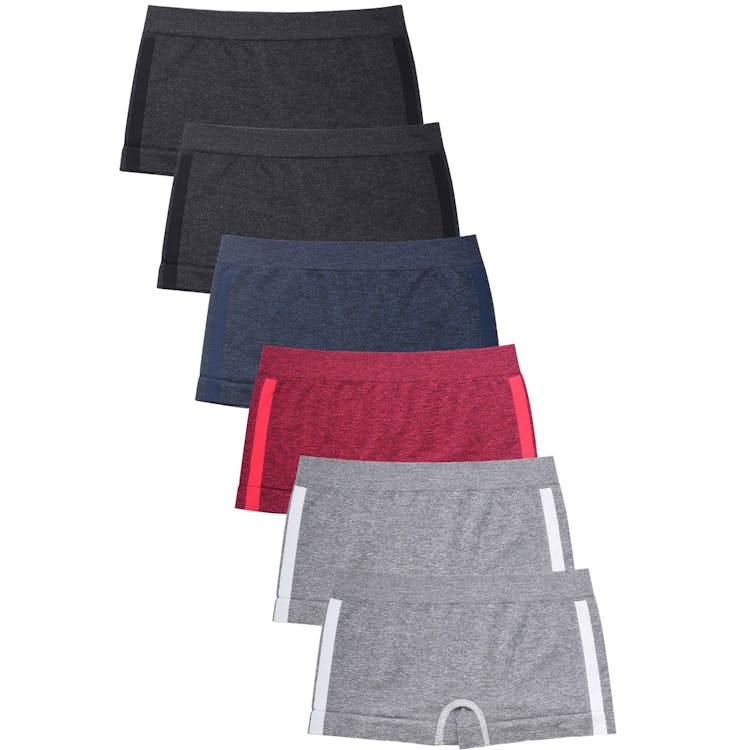 Girls' Seamless Panties - Large 4 Colors with Side Stripes 3