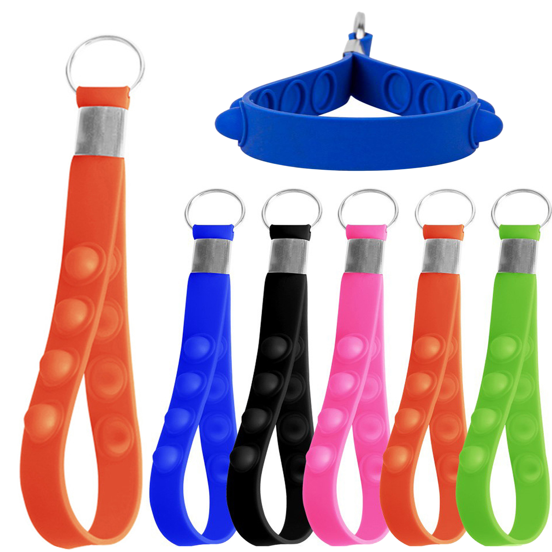 Push Pop Sensory Silicone Bracelet Keychain 10