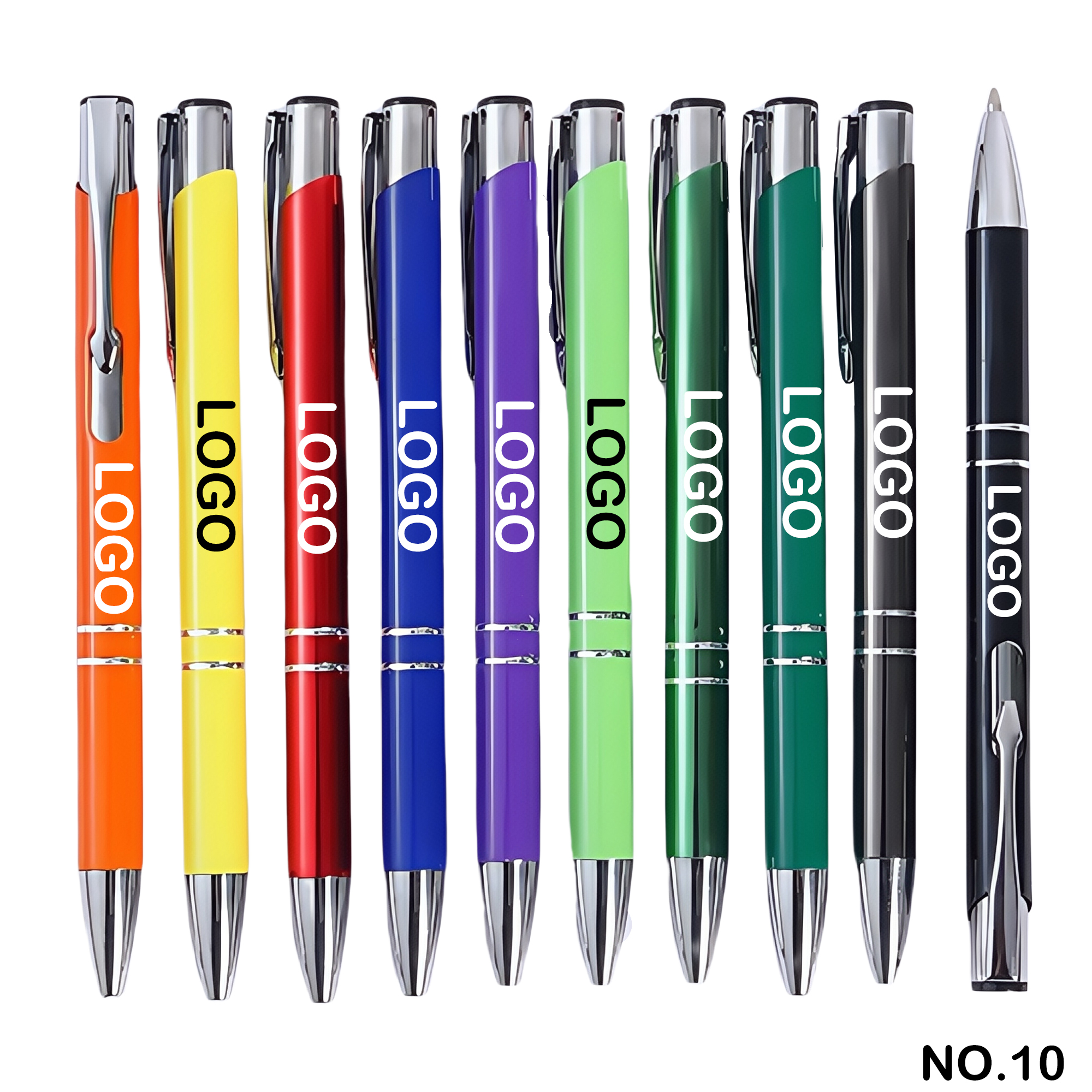 Colorful Push-button High-grade Metal Ballpoint Pen 2