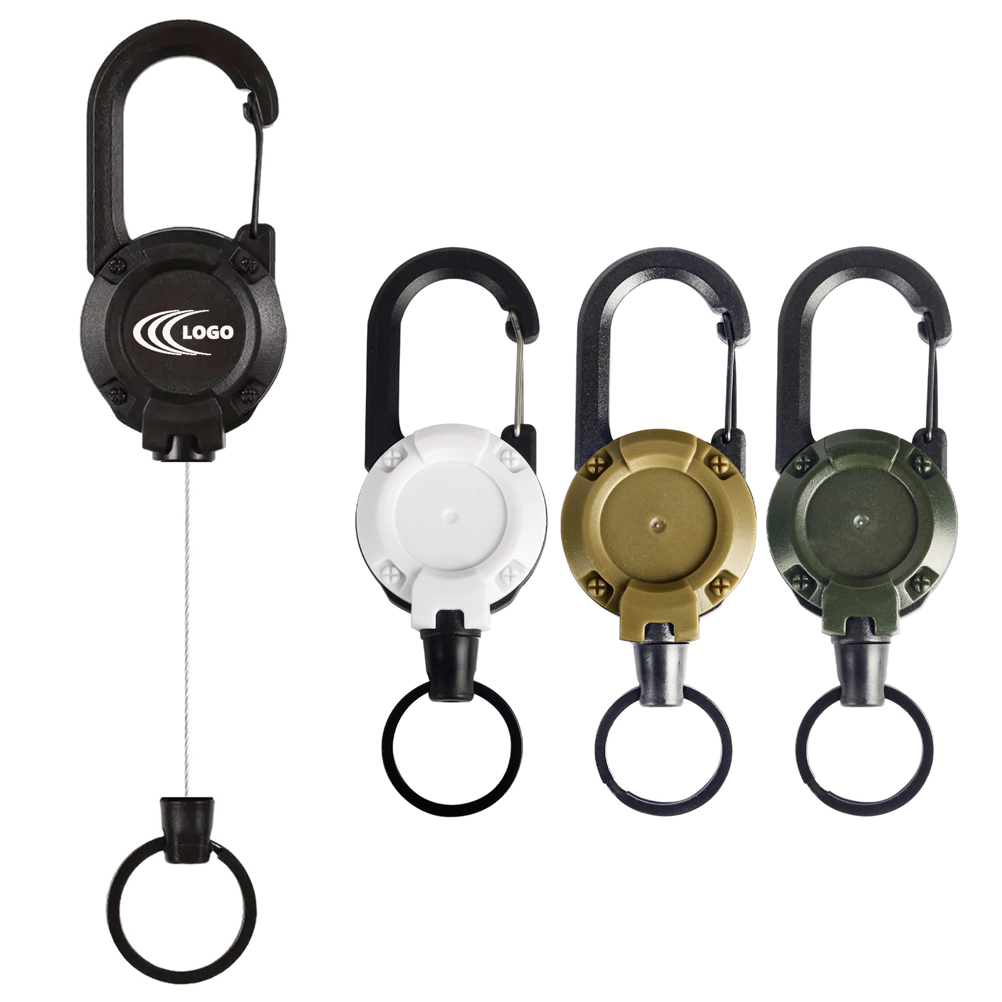 Retractable Carabiner Keychain with Outdoor Clip 6
