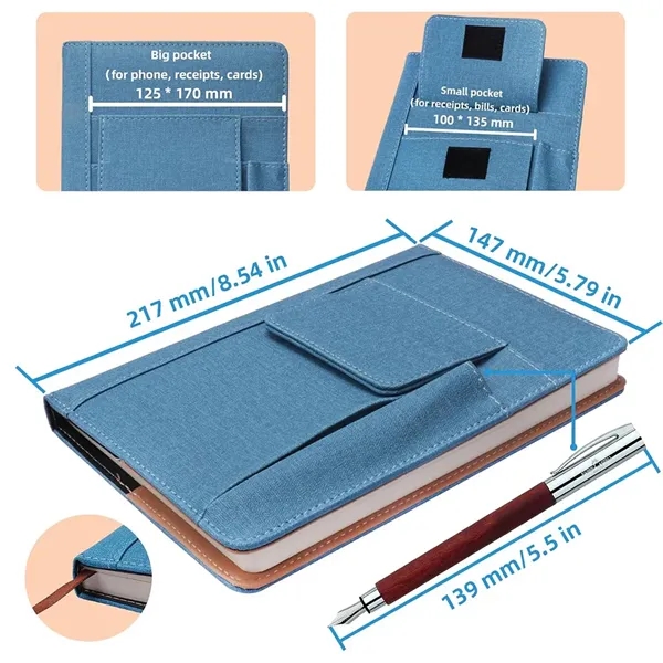 Lined PU Leather Journal Notebook for Office, School and Events 2