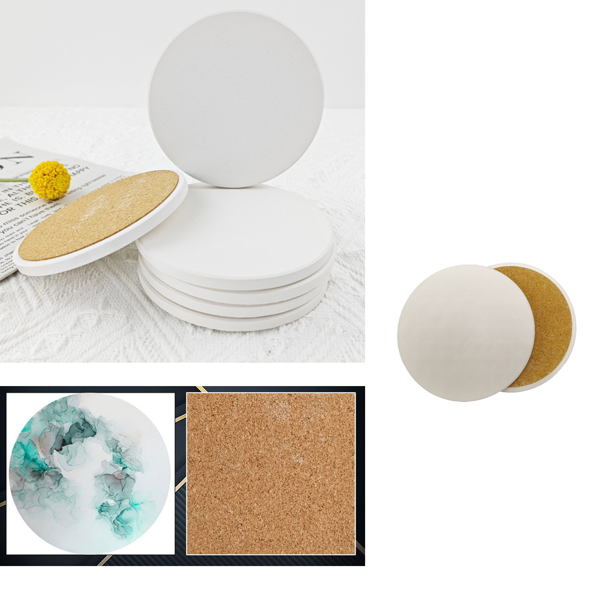 Ceramic Coaster With Cork Padding 3