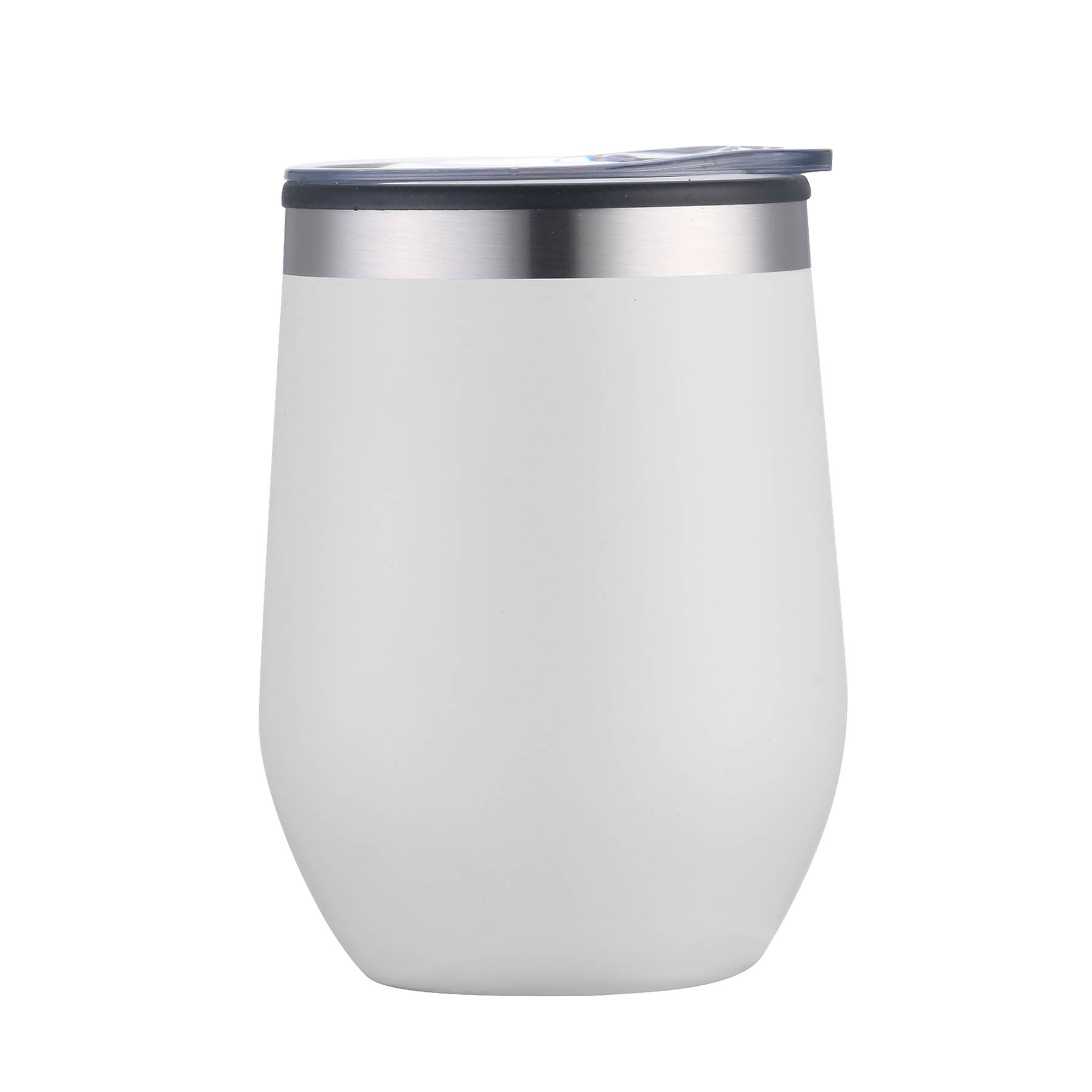 12 oz. Powder-Coated SS Outer with Polypropylene Inner Tumbler Wine Cup 22