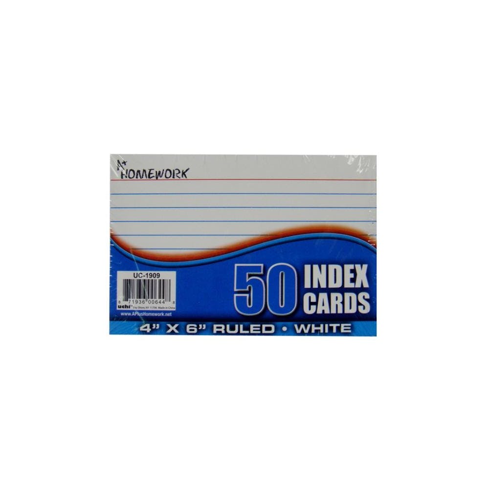 Index Cards - Ruled 50 Count 4" x 6" 2