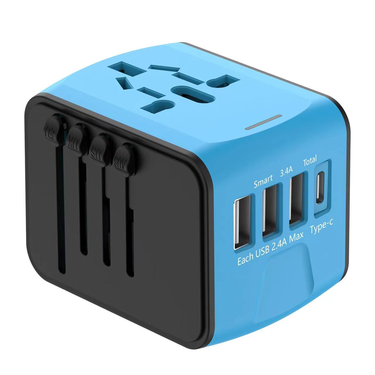 Plastic Universal Adapter With Usb & Type-C Ports 13