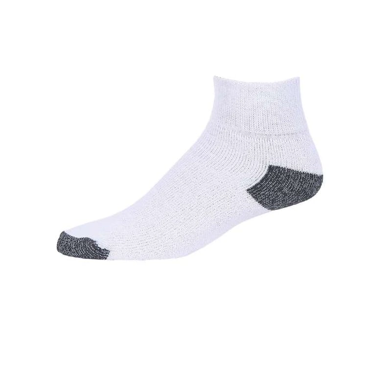 Quarter Sports Socks - White/Black Size 9-11 4 Pack 3