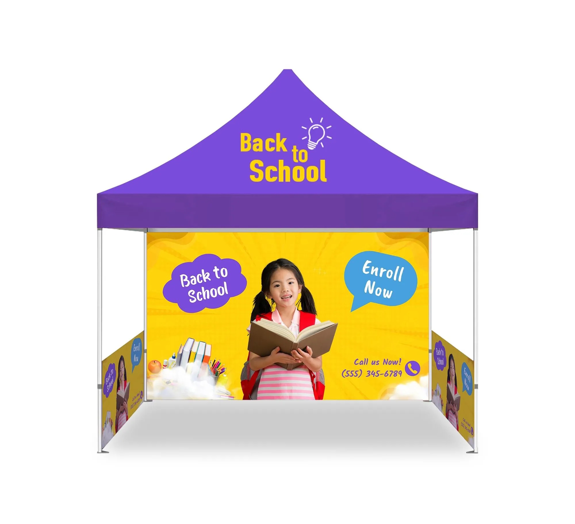 10' Custom Canopy Tent – Standard Tent Fabric (Topper Only)