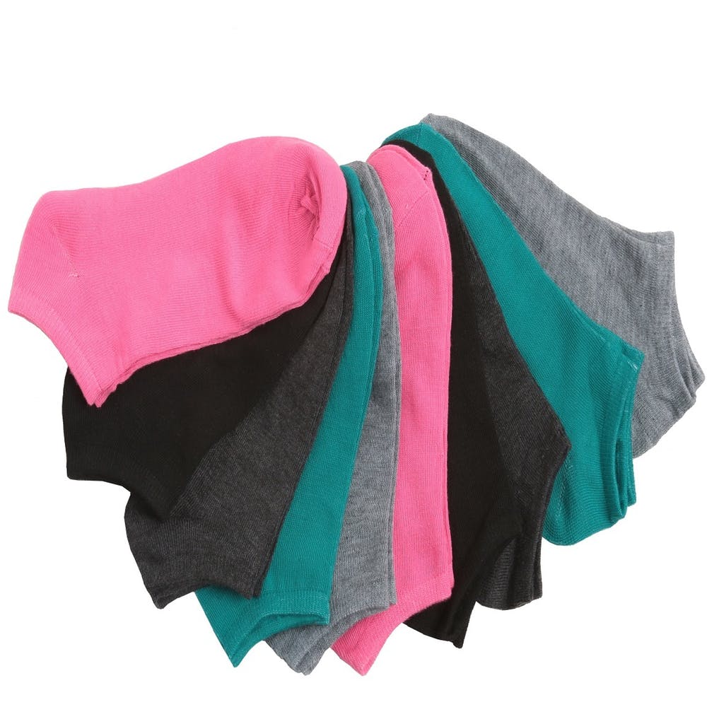 Women's Ankle Socks - Dark Colors 10 Pack No Show Size 9-11 3