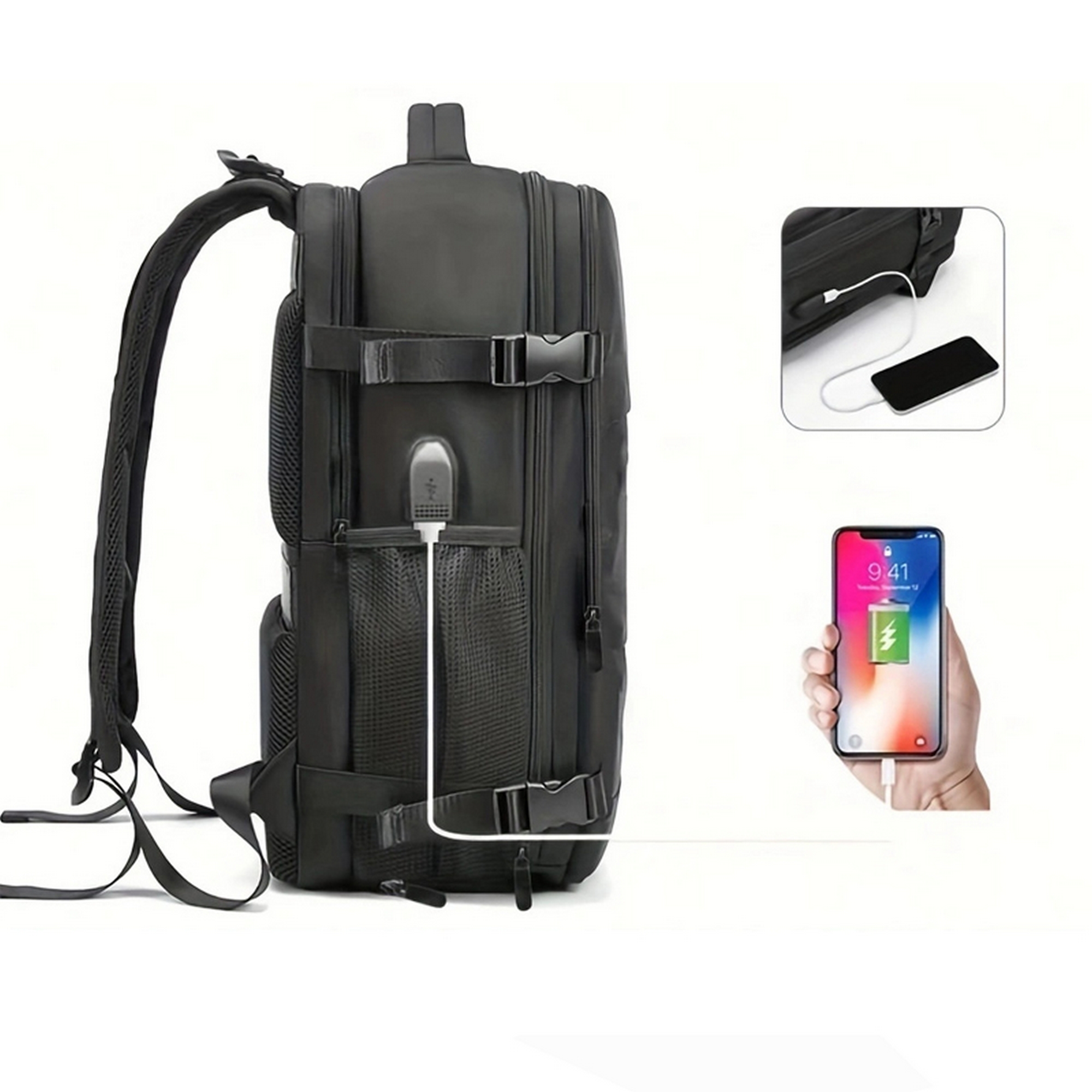 Multi-compartment high-capacity travel backpack 9