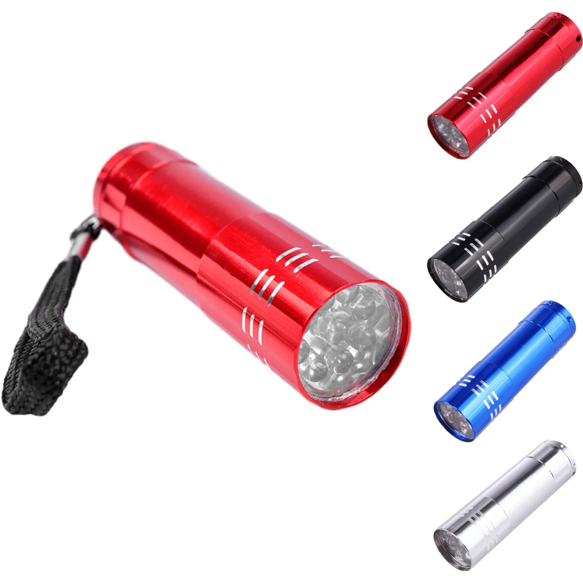9 Led Aluminum Alloy Outdoor Travel Flashlight