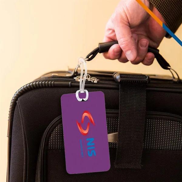 Custom 4" PVC Luggage Tag with Clear Window Pocket — Travel Brand Recognition 10