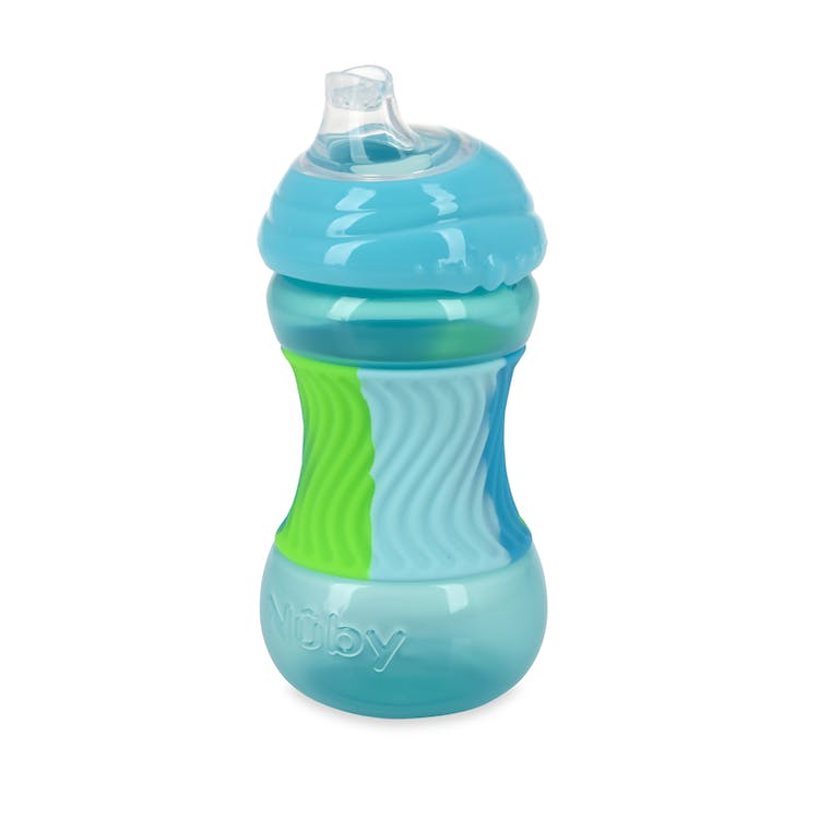 Nuby Sili Bands Soft Spout Cups - 10 oz Aqua 3