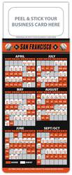 Baseball Schedule Magnet - Peel and Stick Business Card (3.5x9)