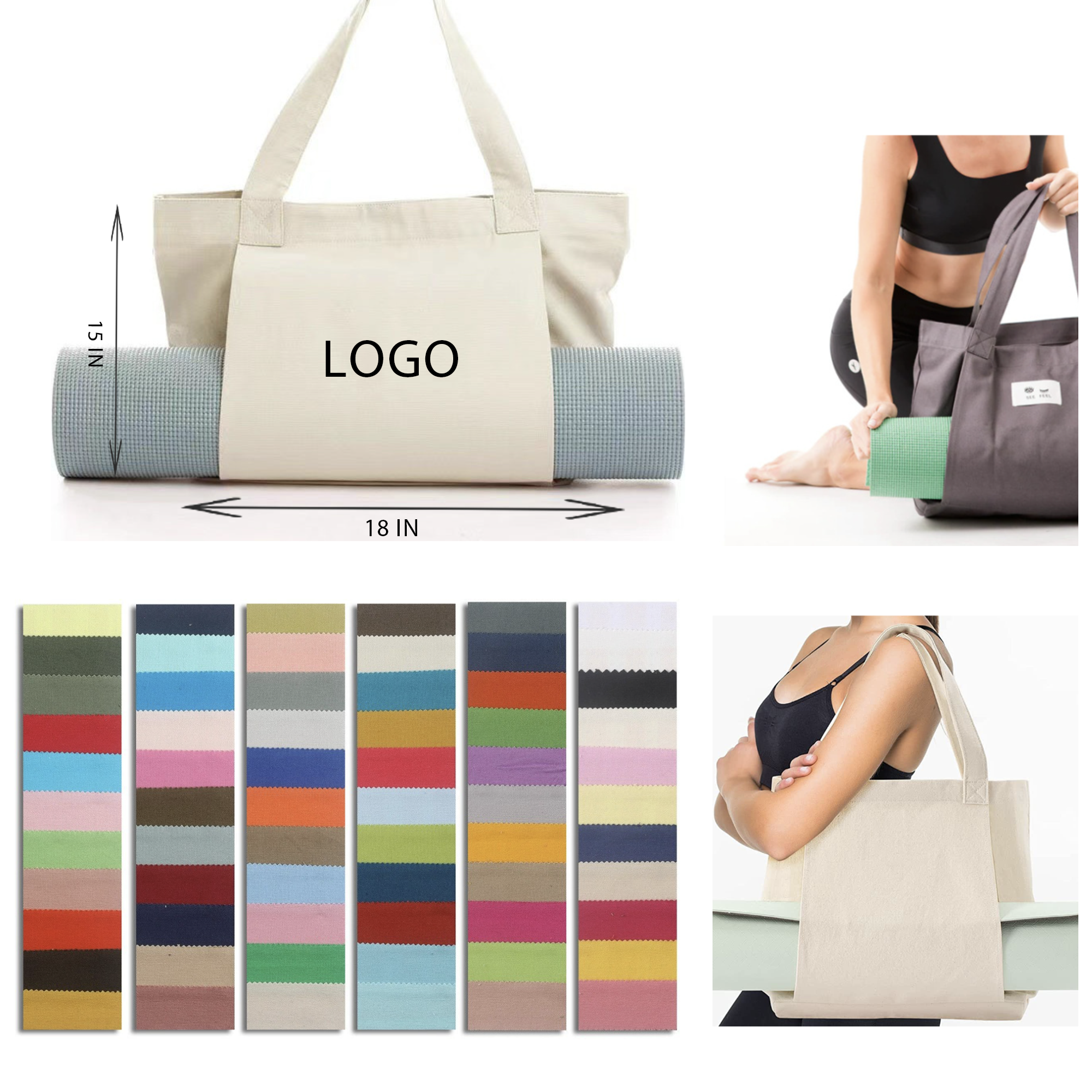 MOQ 10 PCS Durable Yoga Mat Storage Bag 3