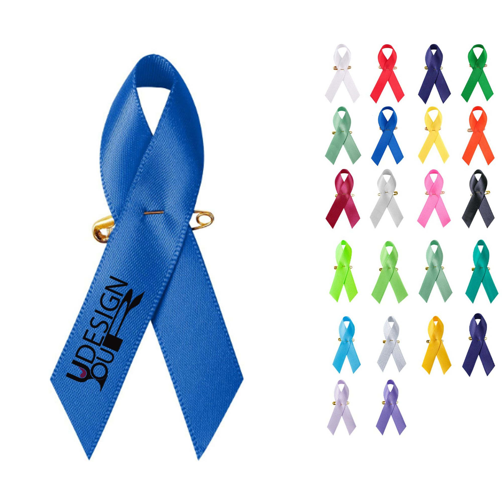 Blank Awareness Ribbon with Pin 3