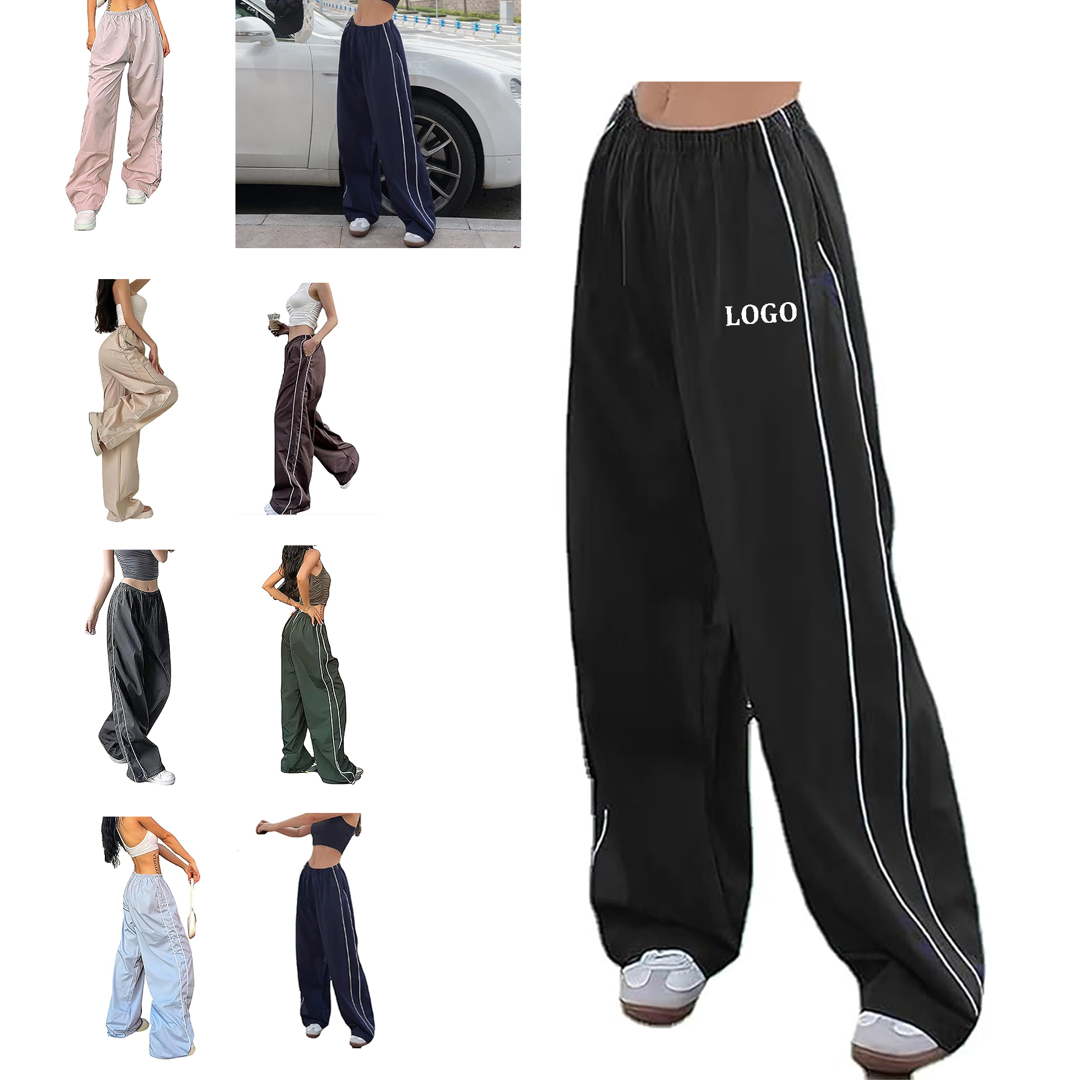 Women's Baggy Y2K Parachute Track Pants 2